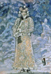 The Snow Maiden, en skisse for operaen av Nikolai Rimsky-Korsakov (1844-1908), 1890-tallet